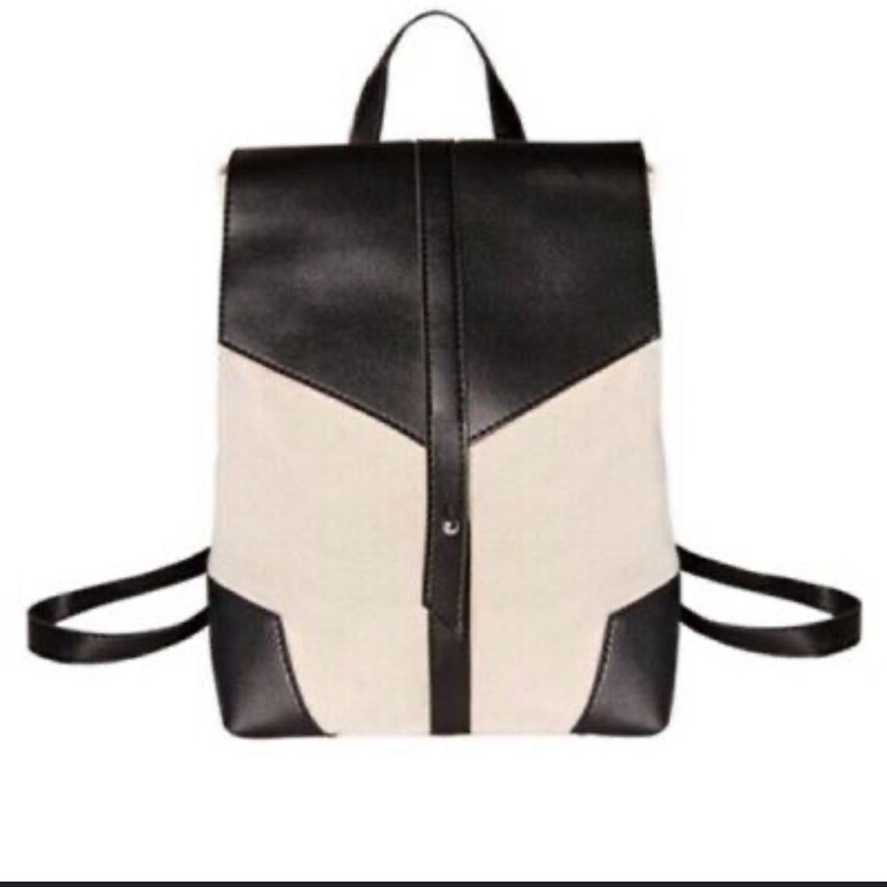 Anthropologie Deux Lux canvas leather backpack
